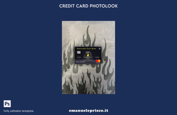 modello frontale mastercard USA Northern Trust Bank in stile verificato
